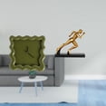 thumbnail image 2 of Reloj de pared,Reloj de pared decorativo para baño y dormitorio.,Reloj de pared cuadrado silencioso y sin tictac,regalo,Estatua del corredor,Estatua de corredor Escultura de arte abstracto, 2 of 8
