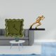 thumbnail image 2 of Reloj de pared cuadrado silencioso sin , estatua de resina, escultura de arte abstracto, figura para el hogar, la oficina, la sala de estar y el, 2 of 8