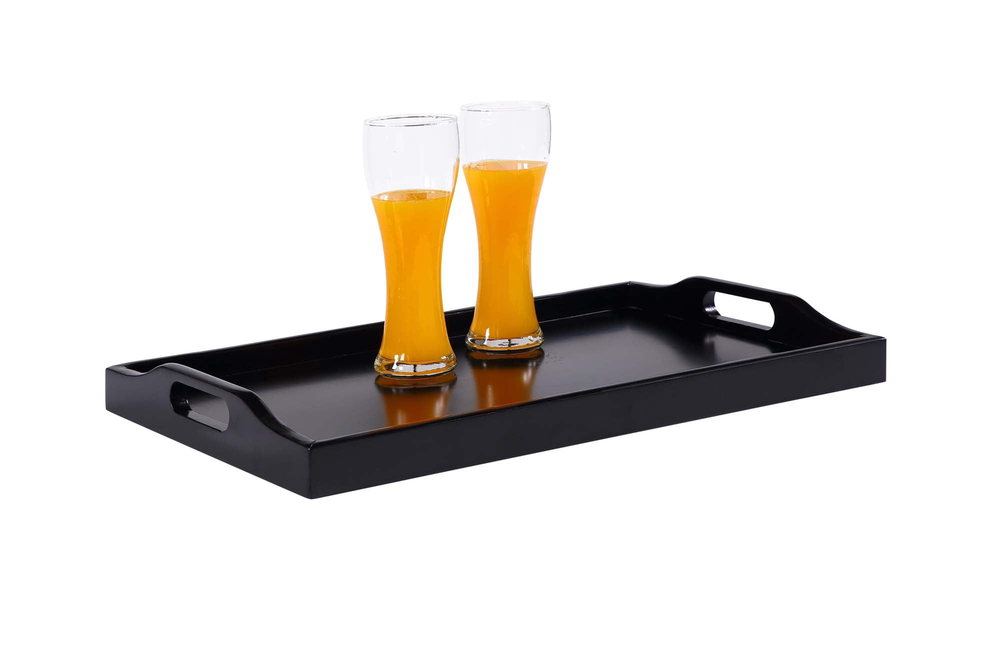Convenience Concepts Designs2Go Serving Tray in Black Wood Finish