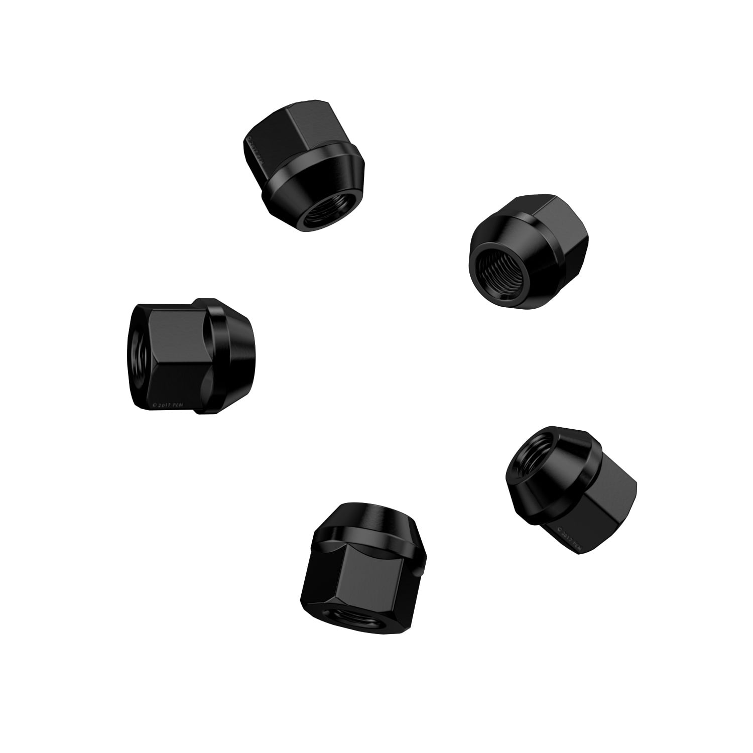 20pcs Black Open End Lug Nuts - 7/16"x20 Thread Size - 0.81" Length - Cone Conical Taper Acorn Seat - 19mm 3/4" Hex - Compatible with Buick Chevy Chevrolet Pontiac Oldsmobile Cutlass Supreme
