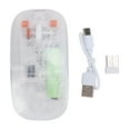 thumbnail image 2 of Ratón Transparente, Diseño Ergonómico, 3 DPI Ajustables, Plug And Play Para PC, Mac, Portátil Con Receptor USB, Batería De Larga Duración, 2 of 7