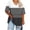 Black, variant on Staron Plus Size Summer T-Shirts for Women Striped Printed V Neck Short Sleeve Casual Loose Oversized Basic Tee, Blue 3XL