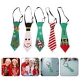 thumbnail image 3 of CIMAXIC Cravates de Noël 5 Pcs Cravates de Noël Amusantes pour Hommes Cravates Rouges avec Flocons de Neige Cravates Festives et Stylées pour Célébrations et Fêtes, 9,84 Pouces X 2,95 Pouces X 0,08 Pouces, 3 of 4