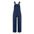 thumbnail image 7 of ZHUGeLI Fashion Women Casual Cold Shoulder Jumpsuit Solid Suspender Jumpsuits Wide Pocket Leg Pant Up to 50% off Clearance, 7 of 7