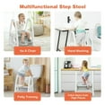 thumbnail image 5 of Topcobe Kids Step Stool Learning Helper with Armrest for Kitchen Toilet Potty Training, Toddler Tower, Gray, 5 of 8