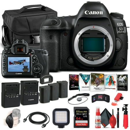 Canon EOS 5D Mark IV DSLR Camera Body Only 1483C002 - Advanced Bundle