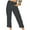 Black, variant on cocolona Womens Summer Capri Pants Casual Dressy Loose Work Pants Elastic Straight Wide Leg Cropped Trousers with Pocket