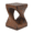 Antique Brown, variant on GZXS Unique Twist Spiral Side Table | Accent Table in Realistic Wood Grain Texture | Water/Weather-Resistant | 16" Tall, No Assembly Required, Black