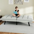 thumbnail image 2 of Dextrus 70" Deep Futon Convertible Sofa Bed with Adjustable Backrest and Armrest, Cat-Scratch-Proof Fabric Sleeper Couch, Beige, 2 of 10