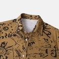 thumbnail image 6 of Penkiiy Hawaiian Shirt for Men, Unisex Summer Beach Casual Short Sleeve Button Down Shirts, Printed Clothing L Gold, 6 of 9