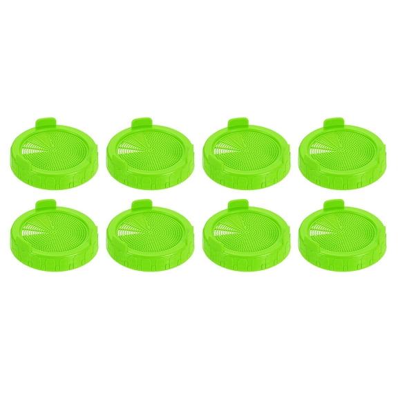 Uxcell 12 Pack Sprouting Lids 86mm Wide Mouth Canning Jar Lid, 6 Green 6 Blue