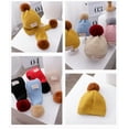 thumbnail image 3 of 2 PCS Baby Hat Scarf Set Infant Girls Boys Baby Scarves Fleece Beanie with Pom Pom Sets,Black,1-3 Years, 3 of 3