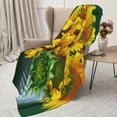 thumbnail image 3 of Disketp Sunflowers in Bucket Cozy Flannel Fleece Throw Blanket: Has a velvety texture for All Seasons - Perfect for Women, Men, & Kids"50"x40", 3 of 6