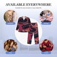 thumbnail image 7 of KLL Romantic Heart Guitar Sleepwear Mens Flannel Pajamas,Long Cotton Pj Set, 7 of 7