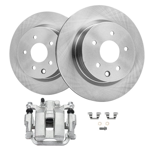 Detroit Axle - 308mm Rear Disc Rotors Right Brake Caliper Replacement for Infiniti G35 G37 M35 M45 350Z 370Z Fits select: 2006-2008 NISSAN 350Z COUPE, 2006-2009 INFINITI M35 BASE/SPORT