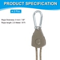 thumbnail image 2 of Uxcell Adjustable Rope Hanger, Ratchet Grow Light Hangers Reflective Reinforced Internal Gear Ratchet Coffee 1/8" x 8, 2 of 6