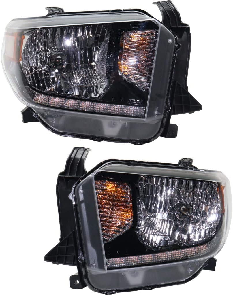 Halogen Headlight Headlamp LH RH Kit Pair Set for Toyota Tundra Pickup Truck New 