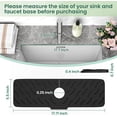 thumbnail image 2 of czcpp-TOOVEM Silicone Faucet Splash Guard, 17.7 x 5.5 Inch Kitchen Sink Splash Guard Behind The Faucet, Faucet Handle Drip Catcher Tray Dish Soap Sponge Holder for Kitchen, Bathroom,Bar, Black, 2 of 4