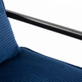 thumbnail image 6 of CQSXDA Mid Century Modern Accent Storage Chair Upholstered Fabric with Waist Cushion for Living Room or Bedroom, Antique Blue, 6 of 9