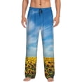 thumbnail image 2 of Lsque Blooming Sunflower Field Print Men's Pajama Pants, Lounge Pant - Comfortable Home Wear,Elastic Waistband, Stylish Design-Medium, 2 of 9