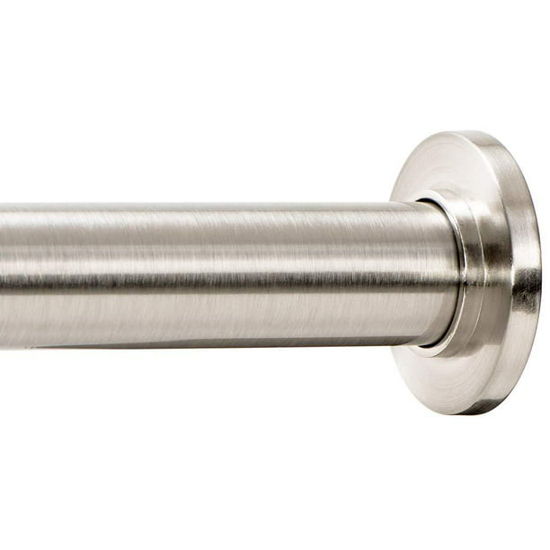 Ivilon 54 To 90 Adjustable Straight, Polished Nickel Adjustable Shower Curtain Rod