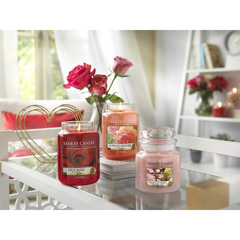 Yankee Candle ヤンキーキャンドル アロマ TRUE ROSE Yankee Candle - Fresh Cut Roses Medium Jar Candle (411g) - Walmart.com