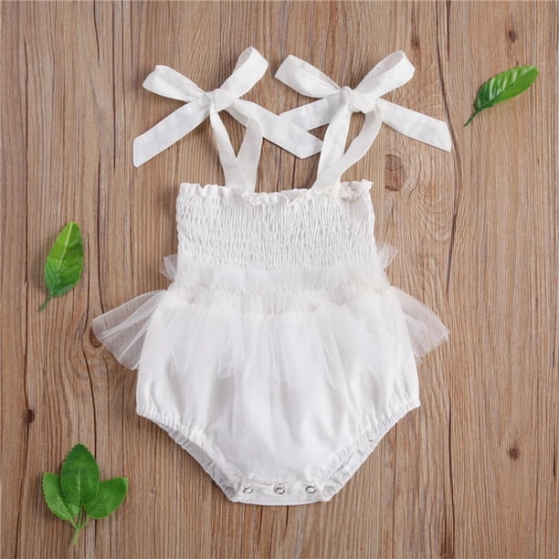 Augper Newborn Baby Girls Strap Bow One-Piece Swimsuit Bathing Beach Swimwear