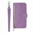 thumbnail image 6 of Nalacover for iPhone 13 Pro Max Zipper Wallet Case with Card Slots Holder Kickstand Magnetic Clasp Flip Folio Case, Luxury PU Leather Shoulder Strap Wristlet Handbag Crossbody Shockproof Cover, Purple, 6 of 8