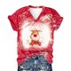 thumbnail image 3 of Tops Para Hombre Y Para Mujer Tops Con Estampado de Navidad Camisetas de Manga Corta Con Cuello en V de Alce Sueltas Casuales Odeerbi ODB182282, 3 of 6