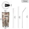 thumbnail image 3 of SKYSONIC Forest Mushroom Tumbler Stainless Steel Double Wall Vacuum Reusable Insulated Mug with Straw and Built-in Coaste for Cold and Hot Beverages, 12oz, 3 of 7