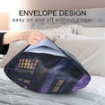 thumbnail image 4 of Yayeee Pillowcase Queen Size Set of 2 Satin Wrinkle Resistant Pillow Case, Purple Street, 4 of 7