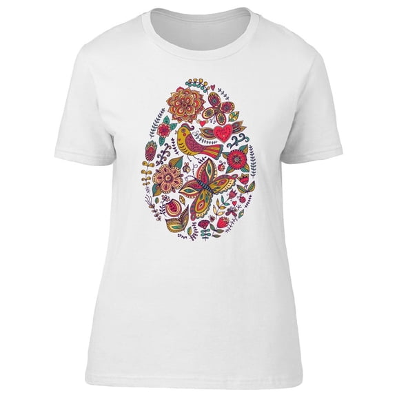 Flowers Floral Easter Egg Tee Women's -Image by Shutterstock