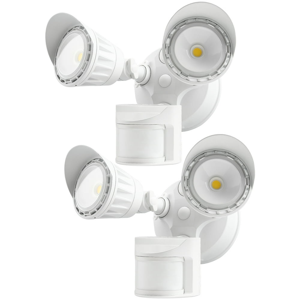 Leonlite 2Pack 25W DualHead Motion Sensor LED Outdoor Security Light