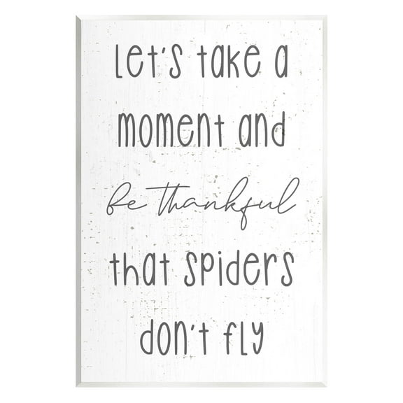 Stupell Industries Spiders Don't Fly Humor Graphic Art Unframed Art Print Wall Art, Design by Daphne Polselli