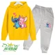 thumbnail image 3 of Ropa deportiva informal con estampado creativo de puntadas de invierno para niños y niñas, camisetas y pantalones para niños, traje deportivo para niños de 3 a 14 años, 3 of 5
