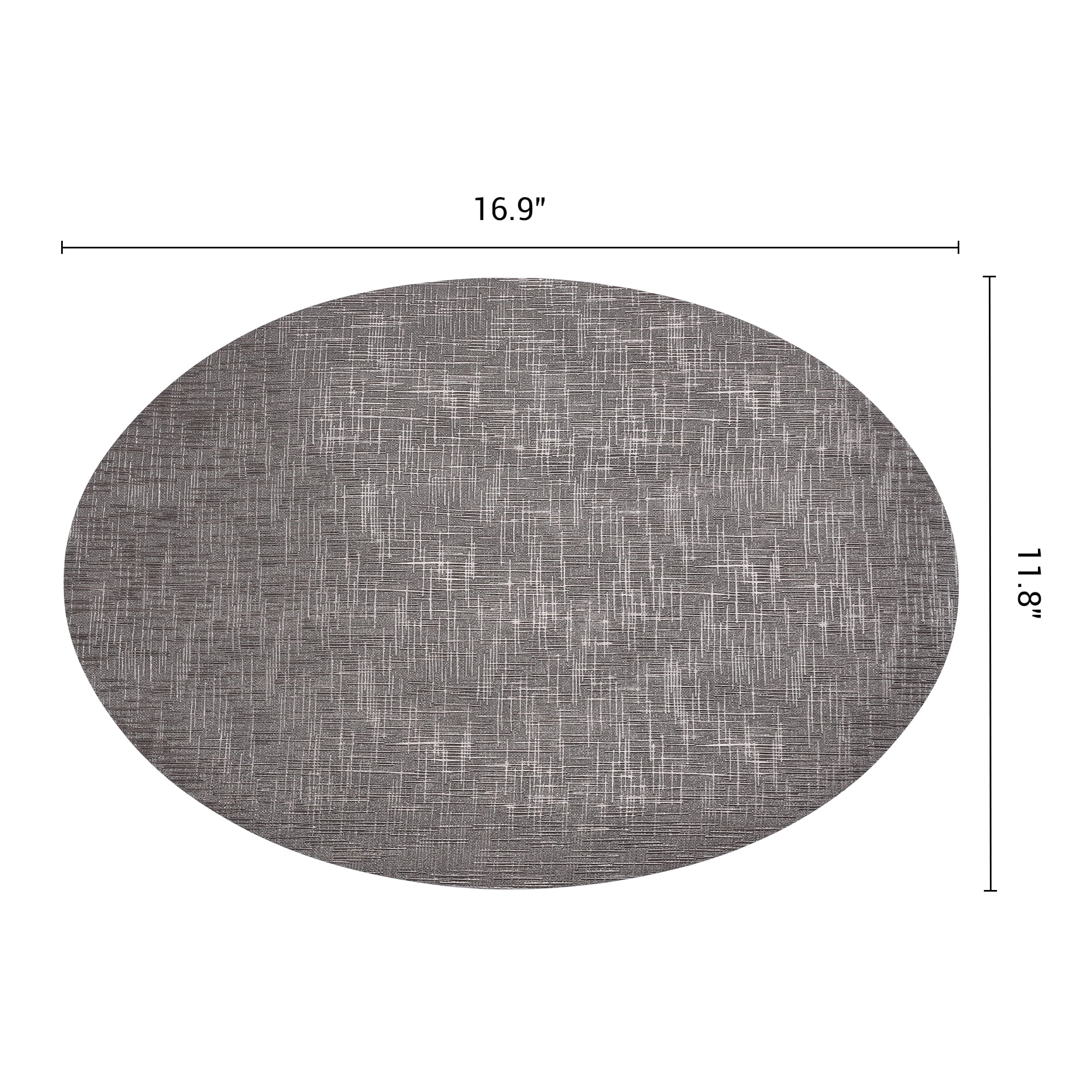 Unique Bargains 6pcs Faux Leather Table Mats Bronze 16.9"x11.8"