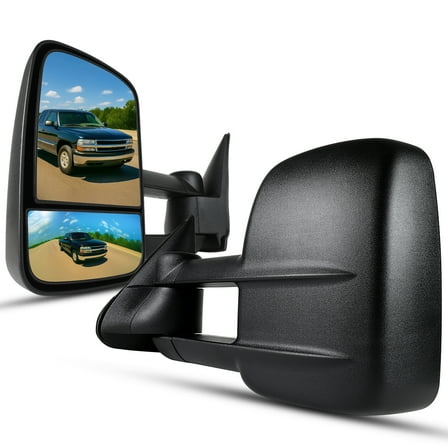 Spec-D Tuning Power Heated Towing Mirrors Compatible with 1999-2002 Chevy Silverado GMC Sierra 1500 2500HD 3500HD, 2000-2002 Suburban Tahoe Yukon Left   Right Pair