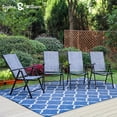 thumbnail image 5 of Sophia&William 5 Pieces Aluminum Alloy Patio Dining Set Table and Chairs Set for 4 - Gray, 5 of 10
