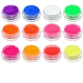 thumbnail image 2 of Pigmento en polvo para uñas, pigmentos para uñas de colores fluorescentes, polvo, brillo para uñas, degradado, decoración iridiscente para uñas, 12 cajas Namotu HMHZ379, 2 of 7
