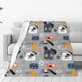 thumbnail image 1 of Fotbe Dog Manta de Franela Acolchonada con Estampado, Súper Suave y Esponjosa, Extra Grande para Sofá, Cama, Uso Todo el Año-80"x60", 1 of 7