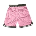 thumbnail image 3 of Men's Workout Running Shorts Quick Dry Elastic Waist Shorts with Side Pockets Athletic Lightweight Gym Tennis Shorts 5/7/9inch Inseam Drawstring Clothes,Pink L, 3 of 3