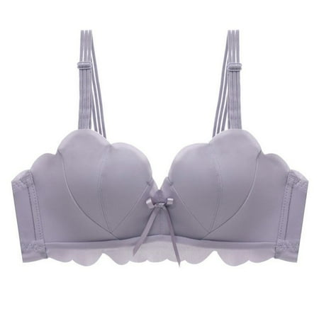 

Seamless Bra With Lace Adjustable Shoulder Straps Detachable Non-Slip Comfortable Match All Clothes For Women