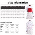 thumbnail image 2 of Nvse-Adult Female Dress Asymmetric Sleeves Silver Floral Print Short-skirt Women Vampires Cheerleader Outfit Anime-style Hooded Coat(White )XS, 2 of 4