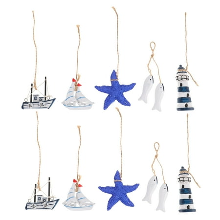 

NUOLUX 10pcs Mediterranean Ocean Style Pendants Mediterranean Marine Style Decorations