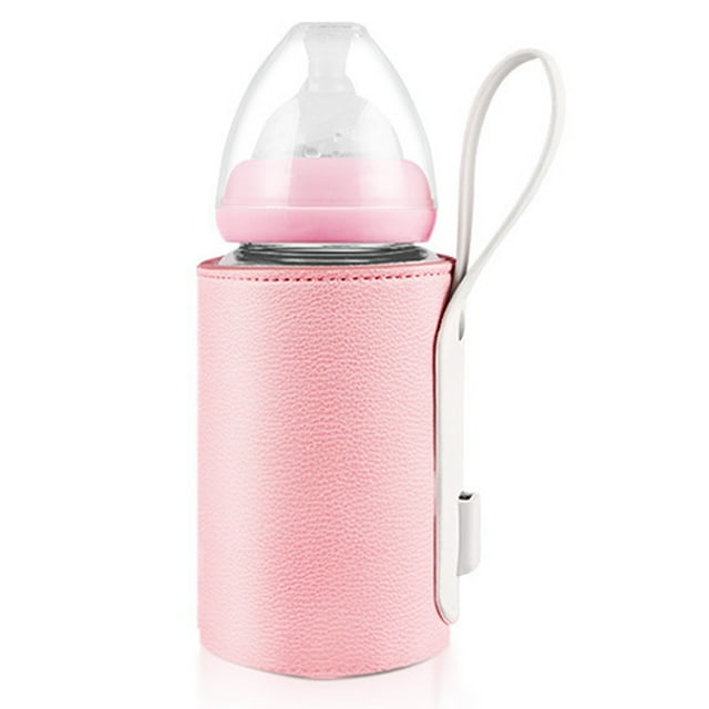 Bangcool Milk Warmer Keeper Portable Faux Leather Travel Bottle Heater Baby Bottle Warmer