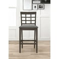 thumbnail image 4 of Home Design Azalea 5-Piece Counter Set, Taupe/Gray, Square table, Slat-back cushioned chairs, Comfortable seating, Sturdy legs, Modern minimalist style, Space-saving, 4 of 7