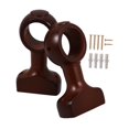 thumbnail image 4 of Tnarru 2 Pieces Curtain Rod Bracket Wall Mount Wood Decorative with Random Color Screw Accessory Ornament Multifunctional Heavy Duty Red Brown, 4 of 8
