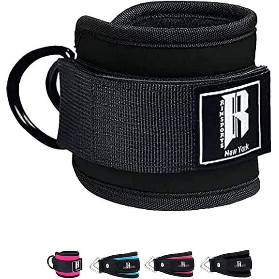 RIMSports Ankle Straps for Cable Machines and Cuffs for Weightlifting and Cross Training