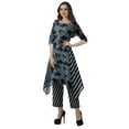 thumbnail image 3 of Moomaya Womens Kurti Kurta Pant Set Boat Neck Printed 2 Piece Dress Ethnic Wear, 3 of 6