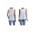 thumbnail image 3 of Womens Workout Tank Tops Back Pleat Loose Fit Sleeveless Yoga Athletic Shirt Soft Cooling Gym Tops Cloud Water Blue XL, 3 of 6